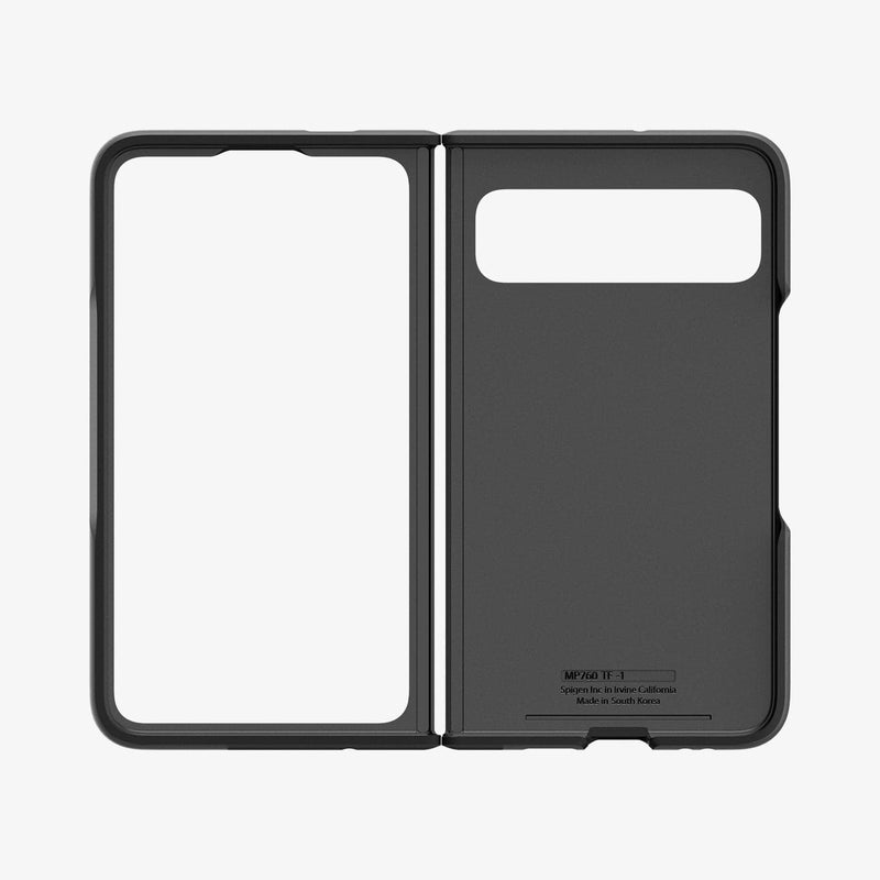 ACS05919 - Pixel Fold Series Case Thin Fit in black showing the inside of case