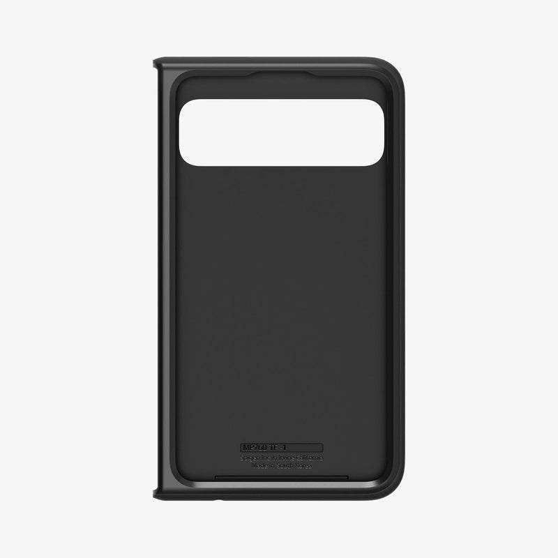 ACS05919 - Pixel Fold Series Case Thin Fit in black showing the inside of back of case with no device