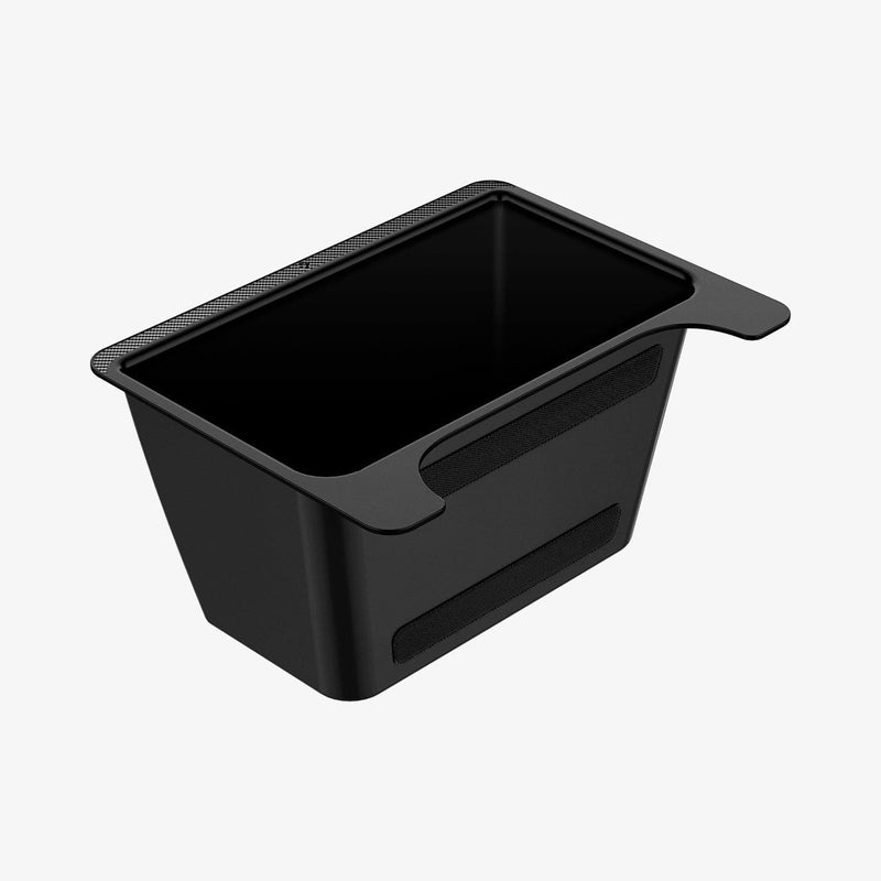 ACP05758 - TO223 Tesla Model Y Rear Storage Box in black showing the back, top and side