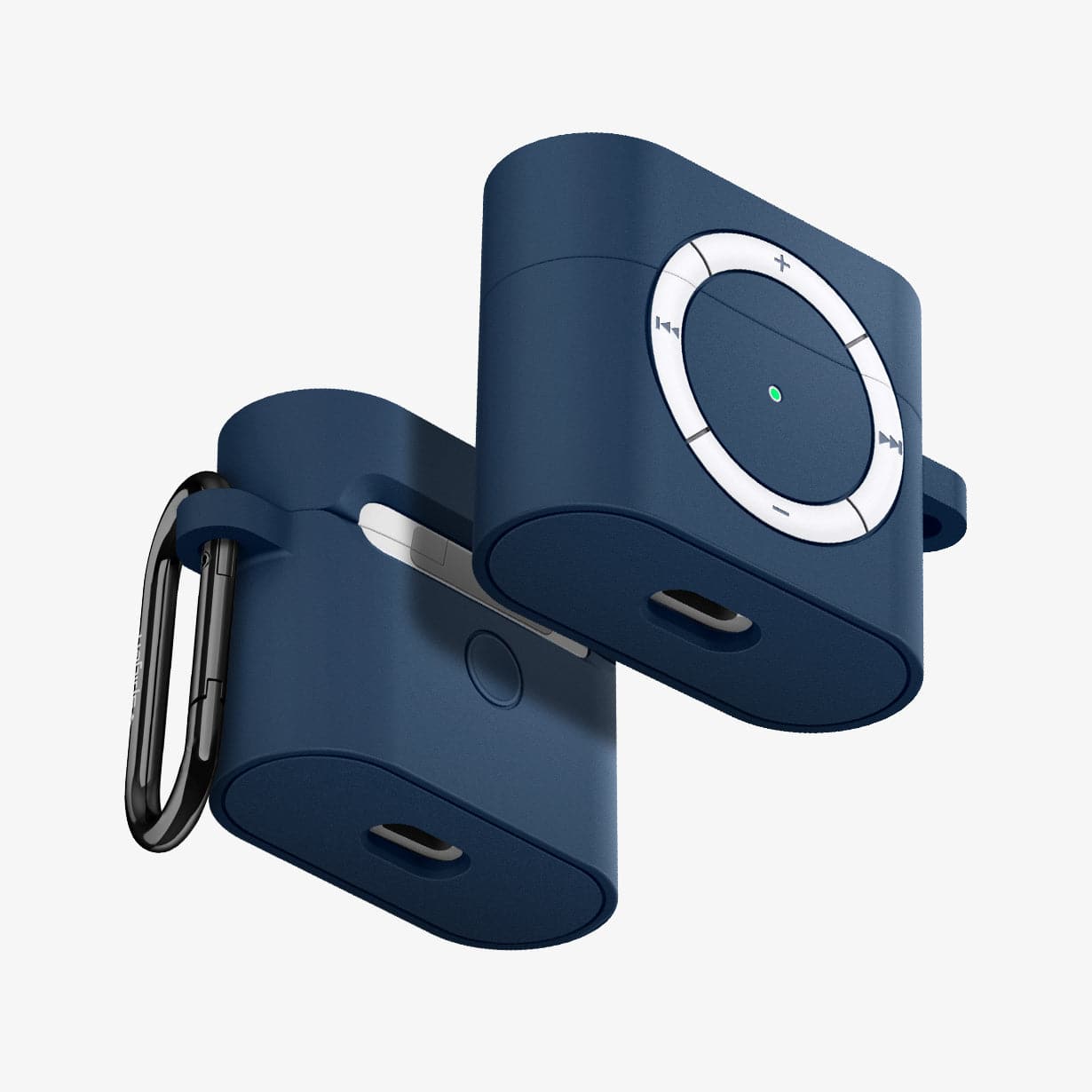 ASD02216 - Apple AirPods 3 Case Classic Shuffle in deep blue showing the front, back and sides