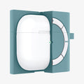 ASD02215 - Apple AirPods 3 Case Classic Shuffle in cactus green showing the front with case half cut open