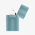 ASD02215 - Apple AirPods 3 Case Classic Shuffle in cactus green showing the side with top open and AirPods inside