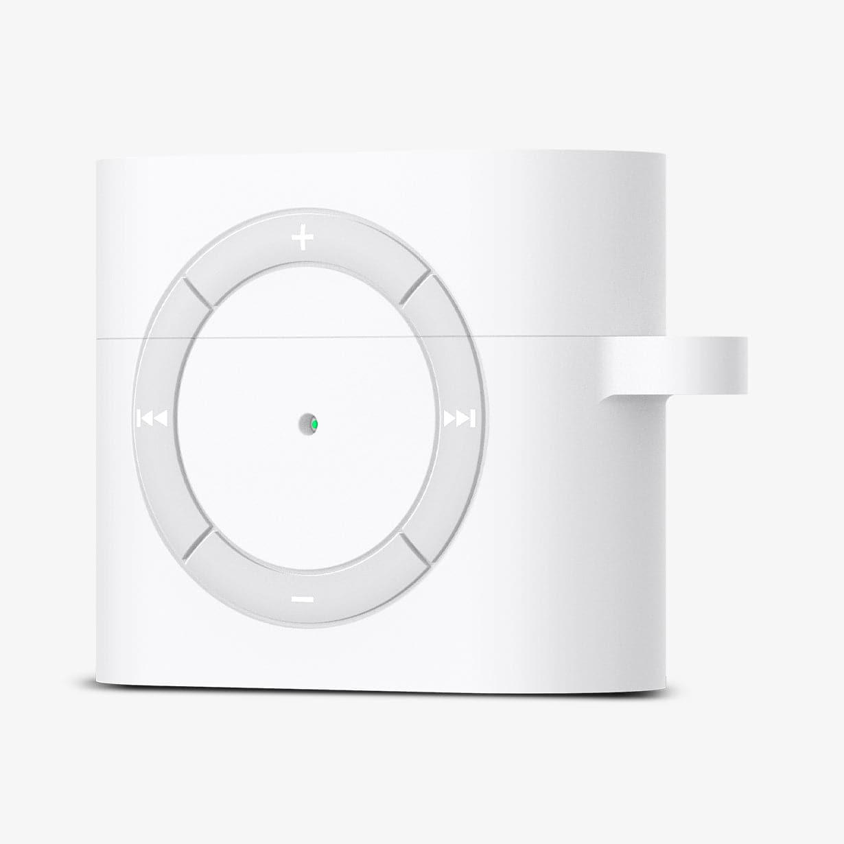 ASD02213 - Apple AirPods 3 Case Classic Shuffle in white showing the front and partial side