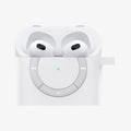 ASD02213 - Apple AirPods 3 Case Classic Shuffle in white showing the front with top open and AirPods inside
