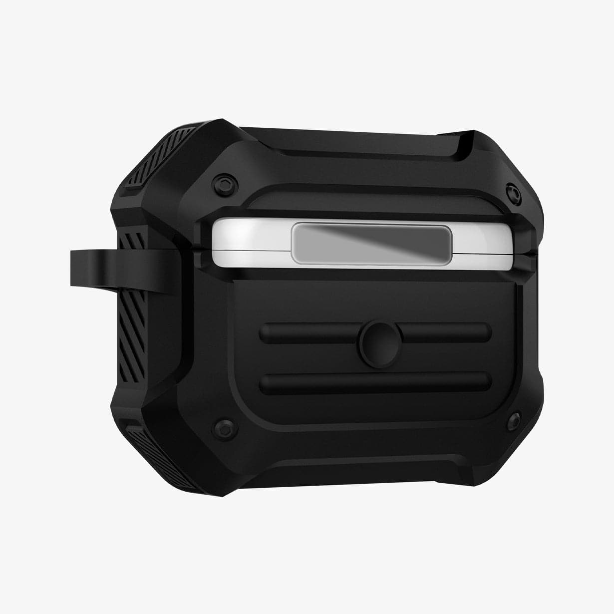 ASD00537 - Apple AirPods Pro Case Tough Armor in black showing the back and side