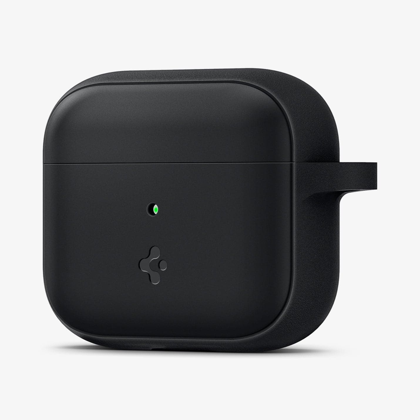 ASD01984 - Apple AirPods 3 Case Silicone Fit in black showing the front and side