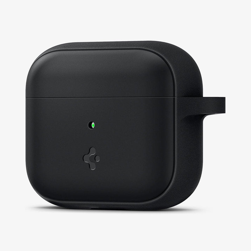 ASD01984 - Apple AirPods 3 Case Silicone Fit in black showing the front and side