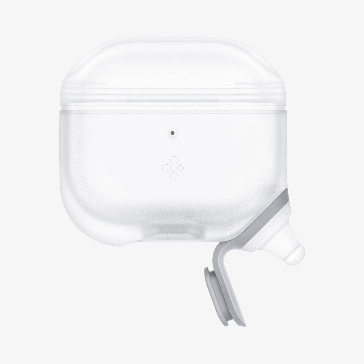 ASD02237 - Apple AirPods 3 Case Slim Armor IP in frost clear showing the front with plug cover off