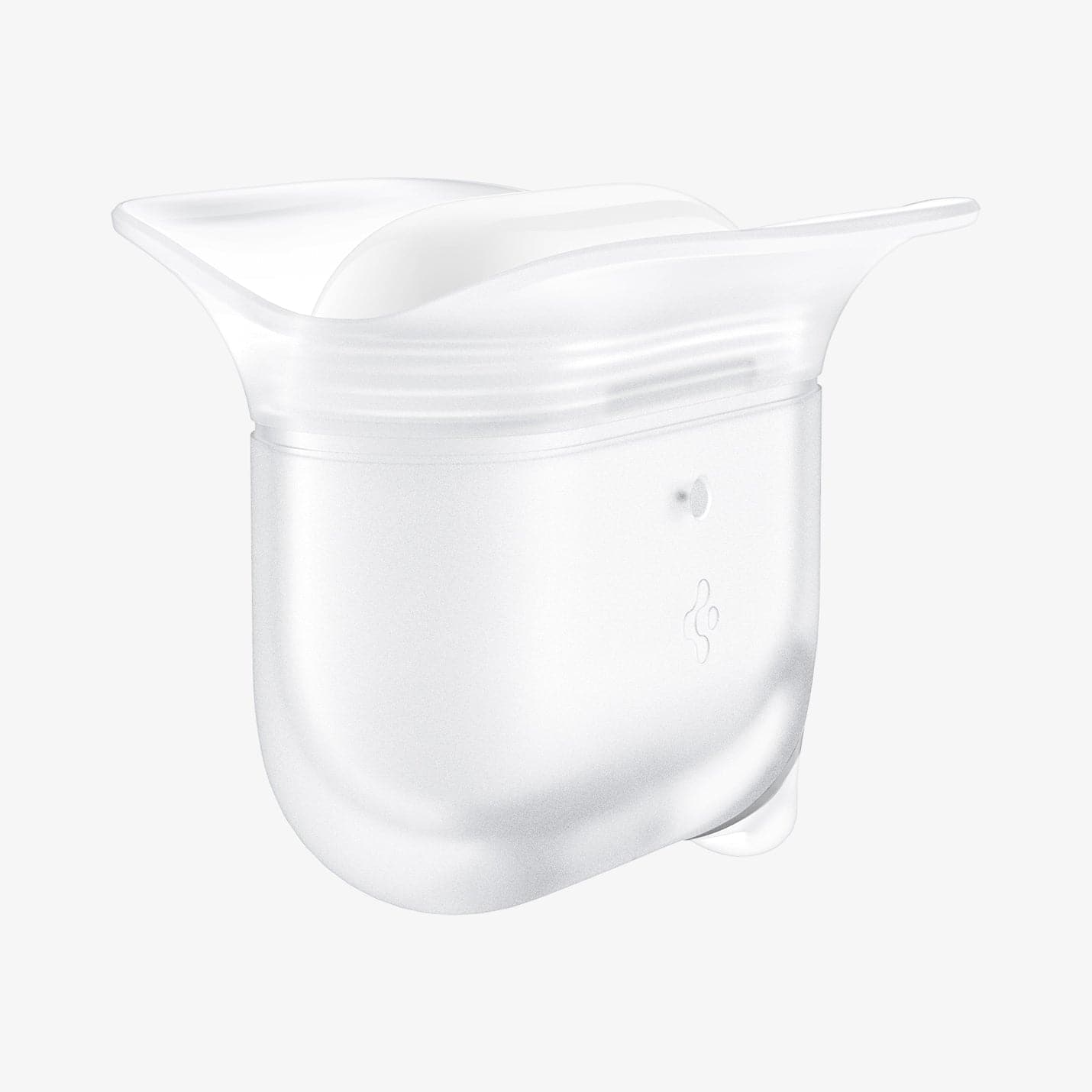 ASD02237 - Apple AirPods 3 Case Slim Armor IP in frost clear showing the front and side with two flaps pulled apart