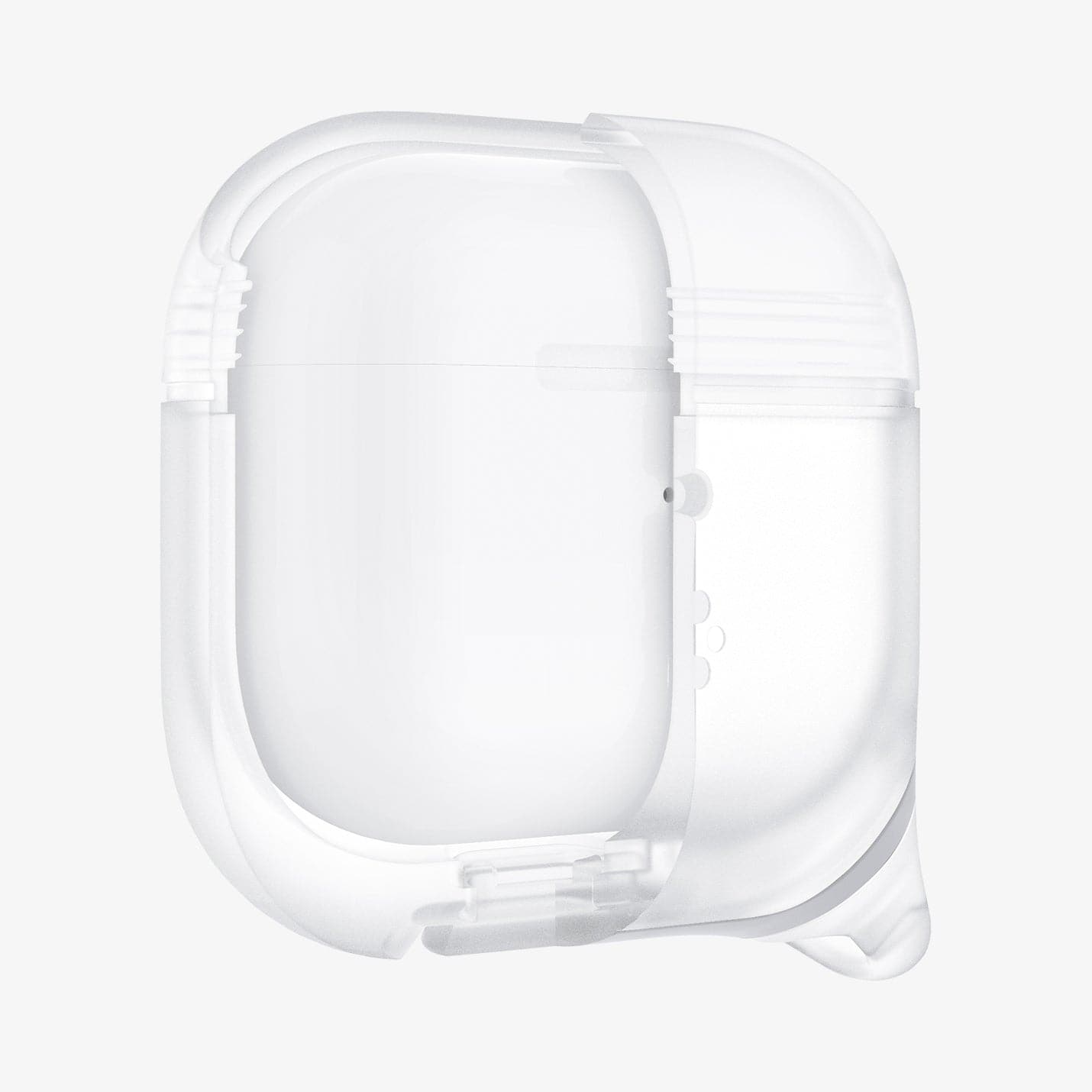 ASD02237 - Apple AirPods 3 Case Slim Armor IP in frost clear showing the front with case cut half open