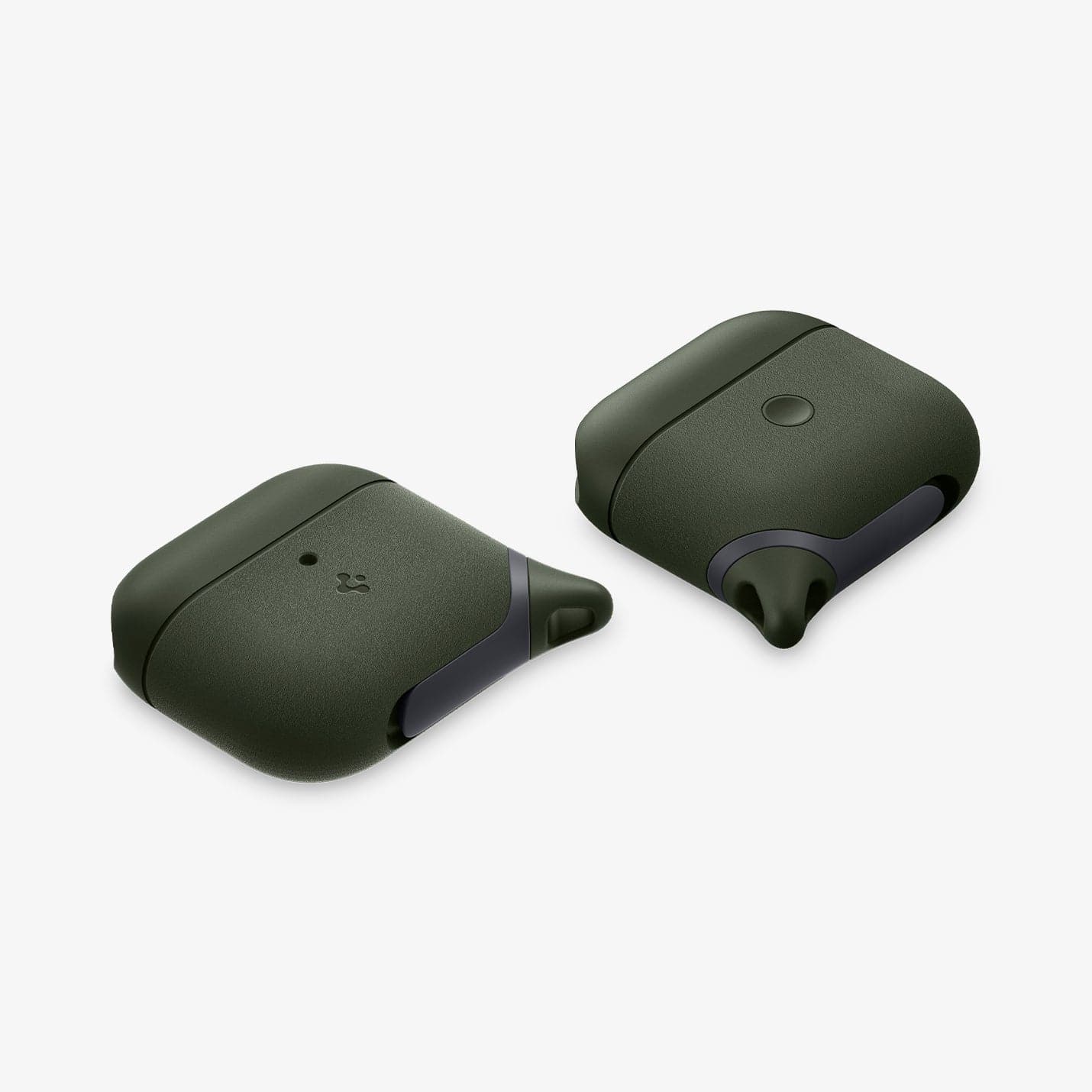 ASD01991 - Apple AirPods 3 Case Slim Armor IP in military green showing the front, back and sides