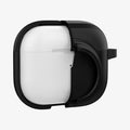 ACS03168 - Apple AirPods 3 Tag Armor Duo in black showing the front with case half cut open