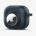 ACS04392 - Apple AirPods 3 Case Tag Armor Duo in metal slate showing the front and side with AirTag in slot