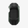 ASD01988 - Apple AirPods 3 Case Tough Armor in military green showing the side