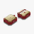 ASD02997 - Apple AirPods 3 Case Tough Armor in metallic gold showing the front, back and sides