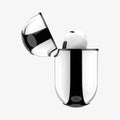 ASD01982 - Apple AirPods 3 Case Ultra Hybrid in jet black showing the side with top open and AirPods inside