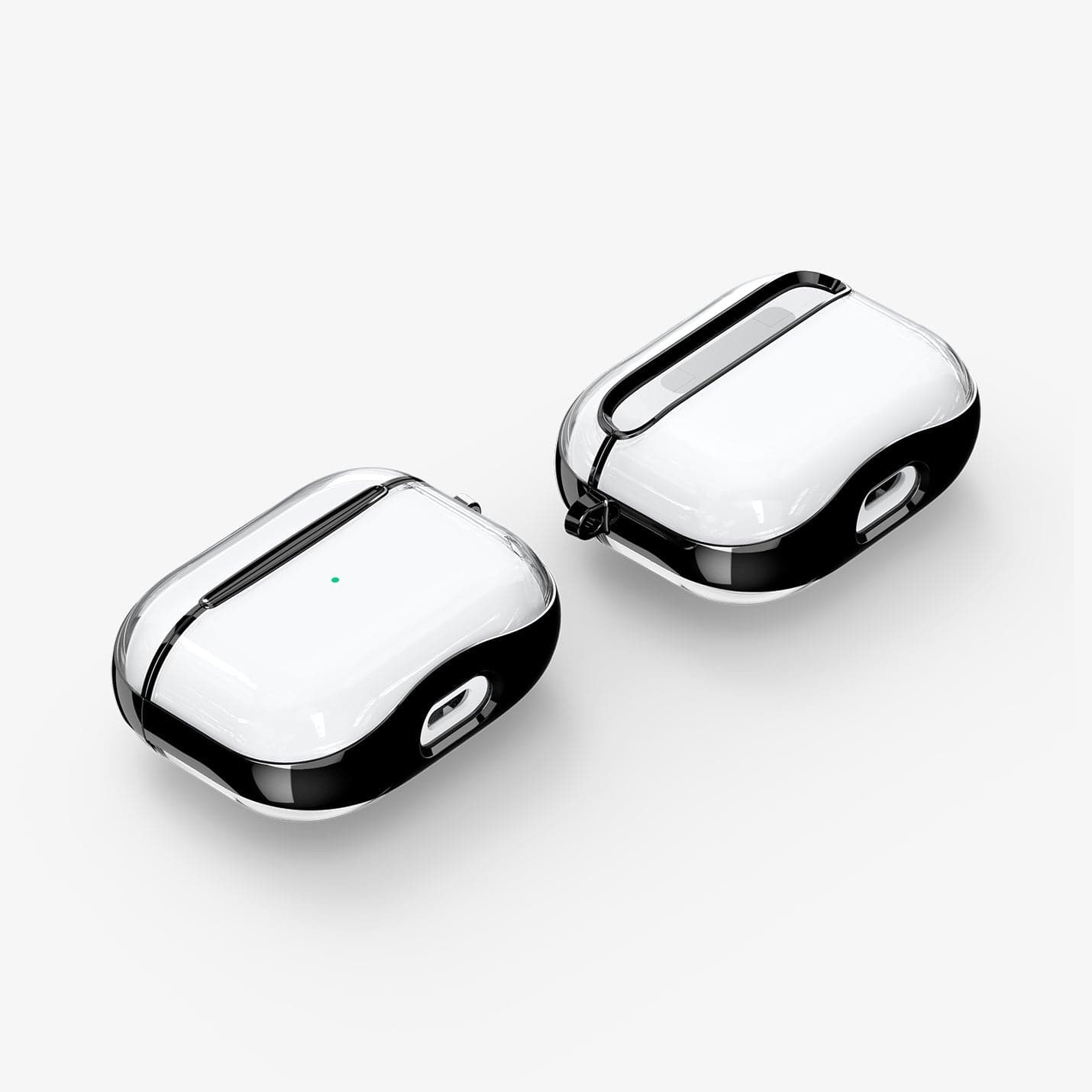 ASD01982 - Apple AirPods 3 Case Ultra Hybrid in jet black showing the front, back and sides
