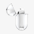 ASD01981 - Apple AirPods 3 Case Ultra Hybrid in crystal clear showing the side with top open and AirPods inside