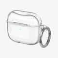ASD01981 - Apple AirPods 3 Case Ultra Hybrid in crystal clear showing the front and keychain