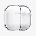 ASD01981 - Apple AirPods 3 Case Ultra Hybrid in crystal clear showing the front with case cut half open