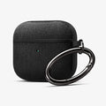 ASD02111 - Apple AirPods 3 Case Urban Fit in black showing the front, side and carabiner