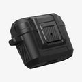 ACS05485 - Apple AirPods Pro 2 Case Lock Fit in matte black showing the front and side
