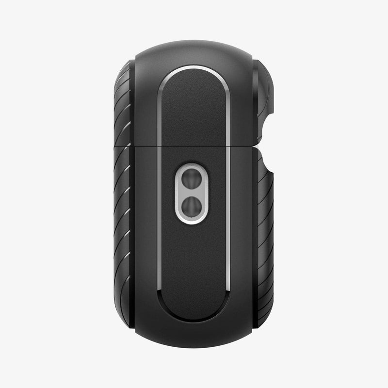 ACS05484 - Apple AirPods Pro 2 Case Mag Armor (MagFit) in matte black showing the side