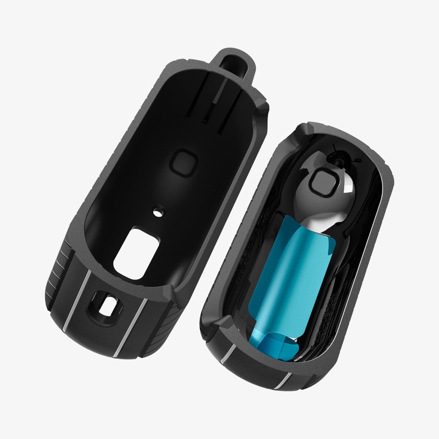 ACS05484 - Apple AirPods Pro 2 Case Mag Armor (MagFit) in matte black showing the inside of case