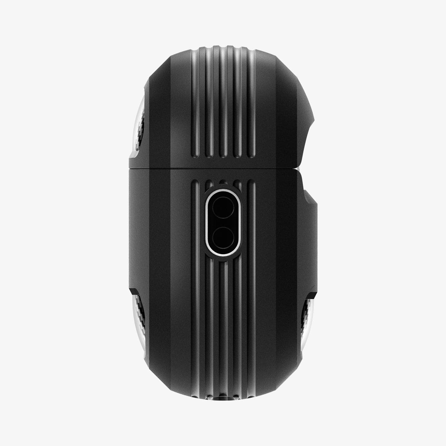 ACS05482 - Apple AirPods Pro 2 Case Rugged Armor in matte black showing the side