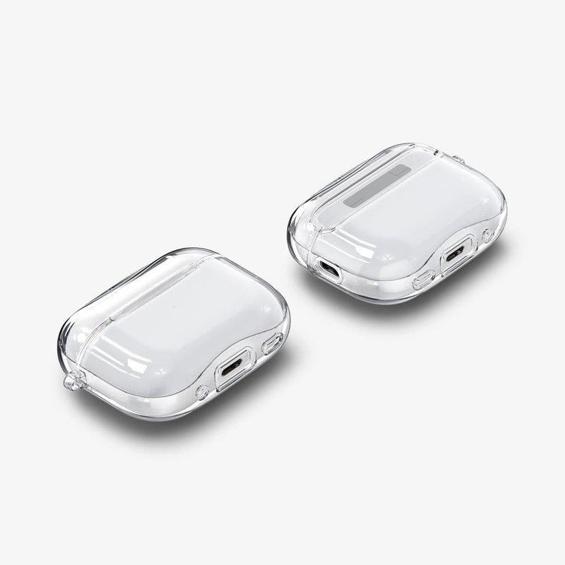 ACS05481 - Apple AirPods Pro 2 Case Ultra Hybrid in crystal clear showing the front, back and sides