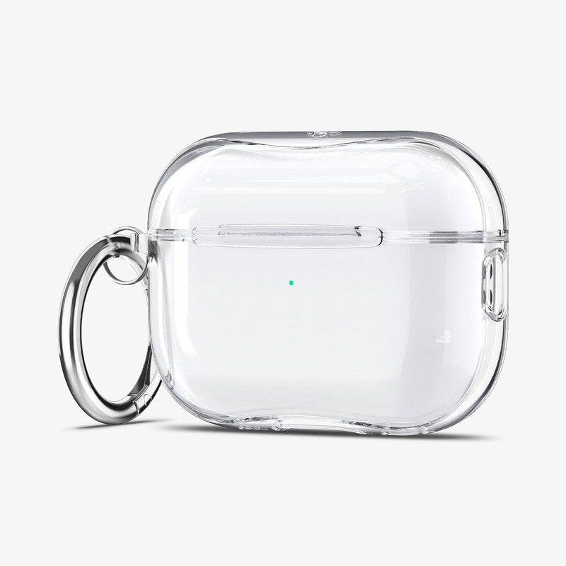 ACS05481 - Apple AirPods Pro 2 Case Ultra Hybrid in crystal clear showing the front, side and carabiner