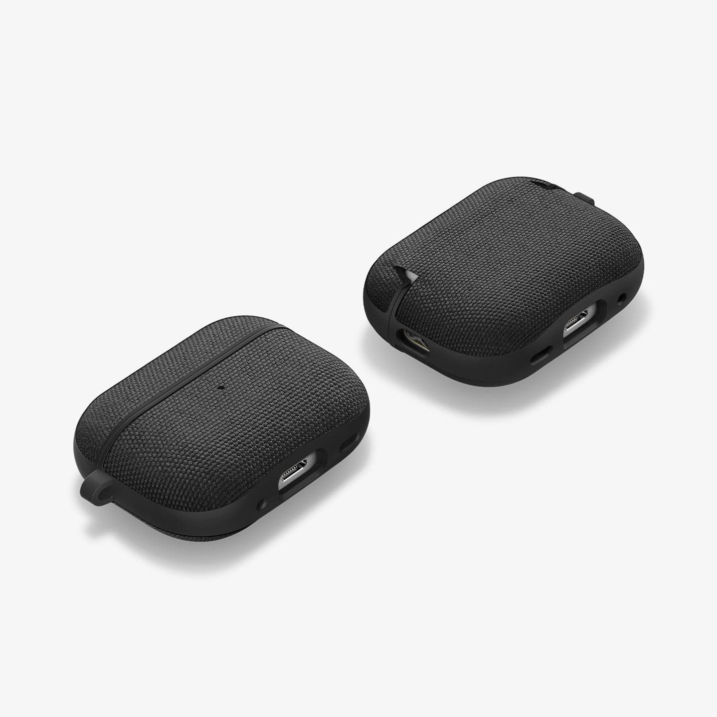 ACS05483 - Apple AirPods Pro 2 Case Urban Fit in black showing the front, back and sides