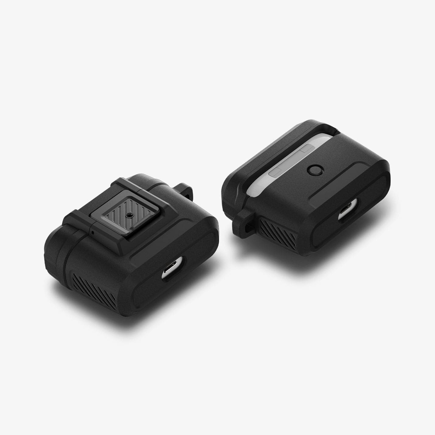 ACS04755 - Apple AirPods Pro Case Lock Fit in matte black showing the front, back, sides and bottom