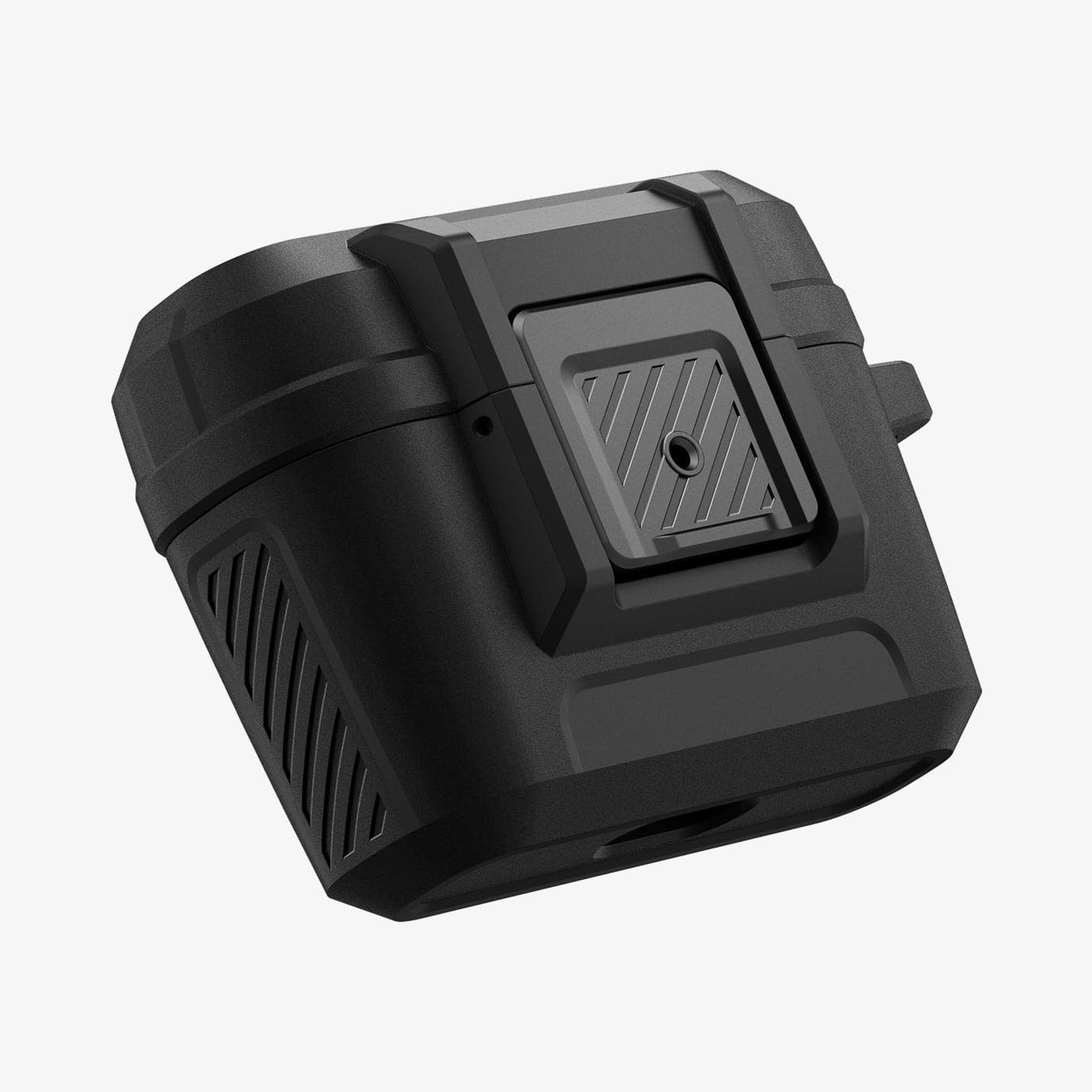 ACS04755 - Apple AirPods Pro Case Lock Fit in matte black showing the front and side