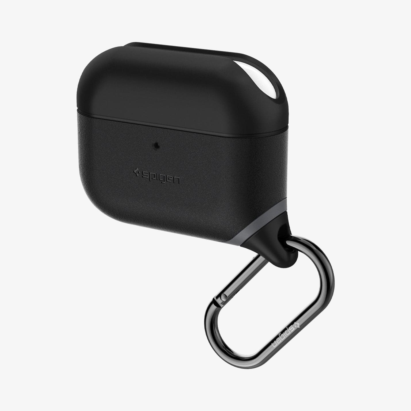 ASD00542 - Apple AirPods Pro / AirPods Pro 2 Case Slim Armor IP in black showing the front, side and carabiner