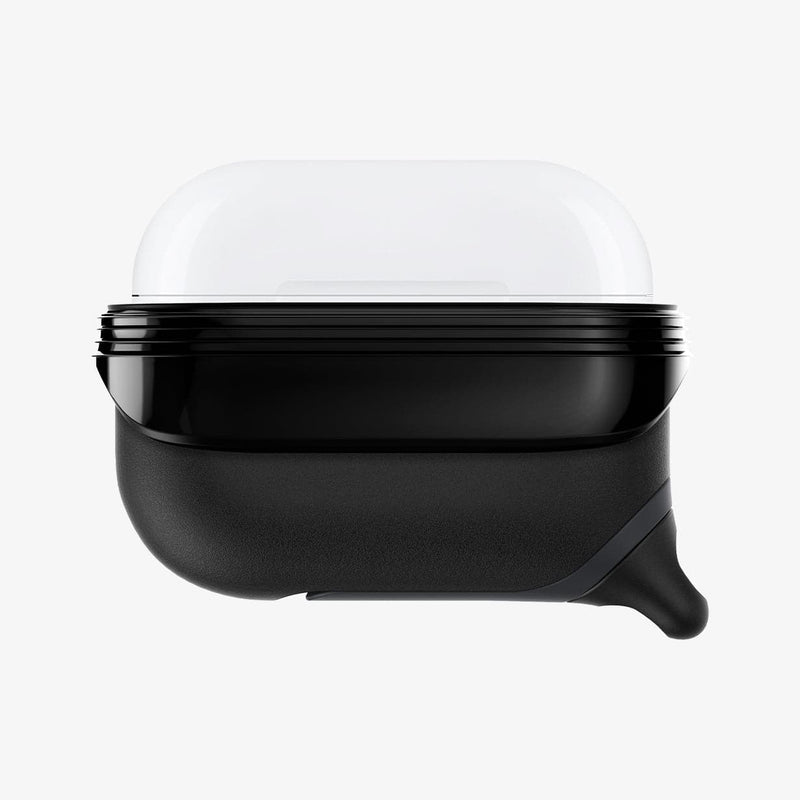 ASD00542 - Apple AirPods Pro / AirPods Pro 2 Case Slim Armor IP in black showing the front with front flap pulled down