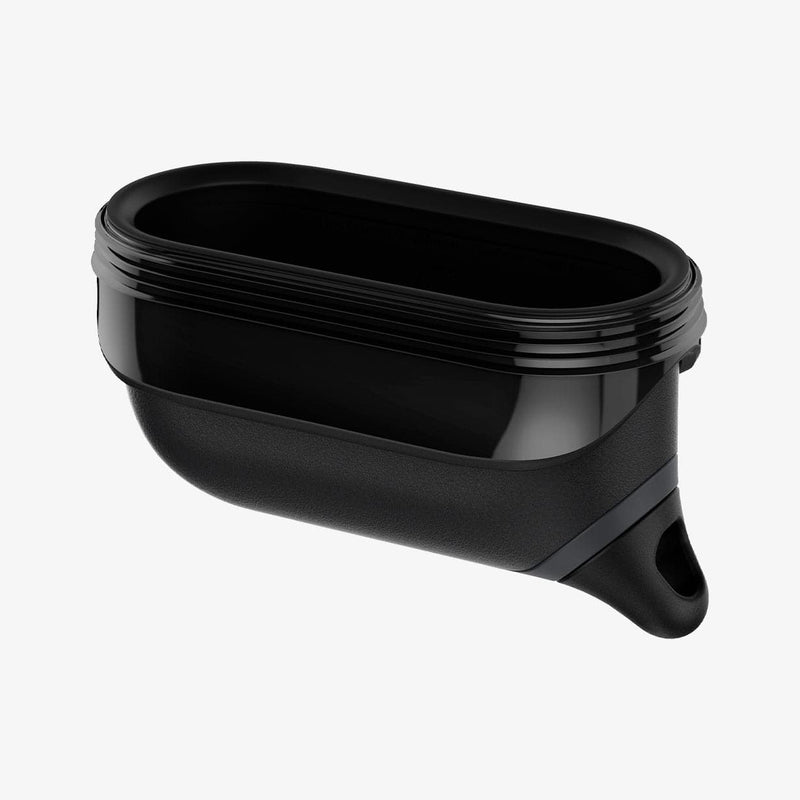ASD00542 - Apple AirPods Pro / AirPods Pro 2 Case Slim Armor IP in black showing the two flaps pulled down
