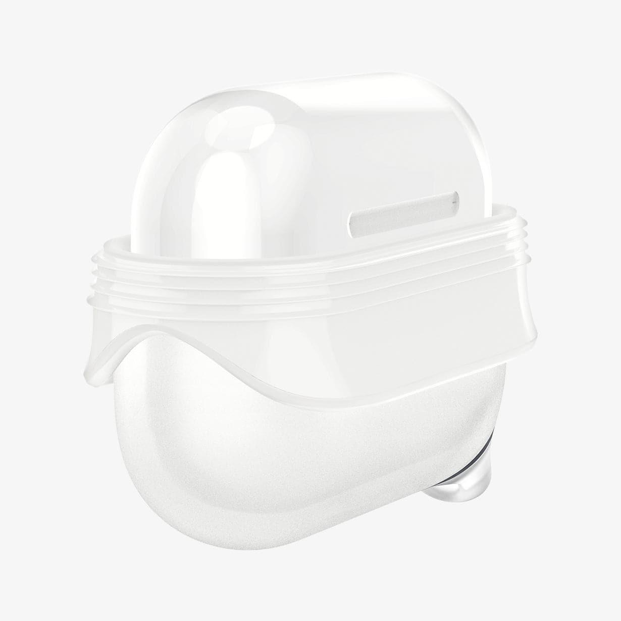 ASD02236 - Apple AirPods Pro / AirPods Pro 2 Case Slim Armor IP in frost clear showing the front and side with flaps pulled down