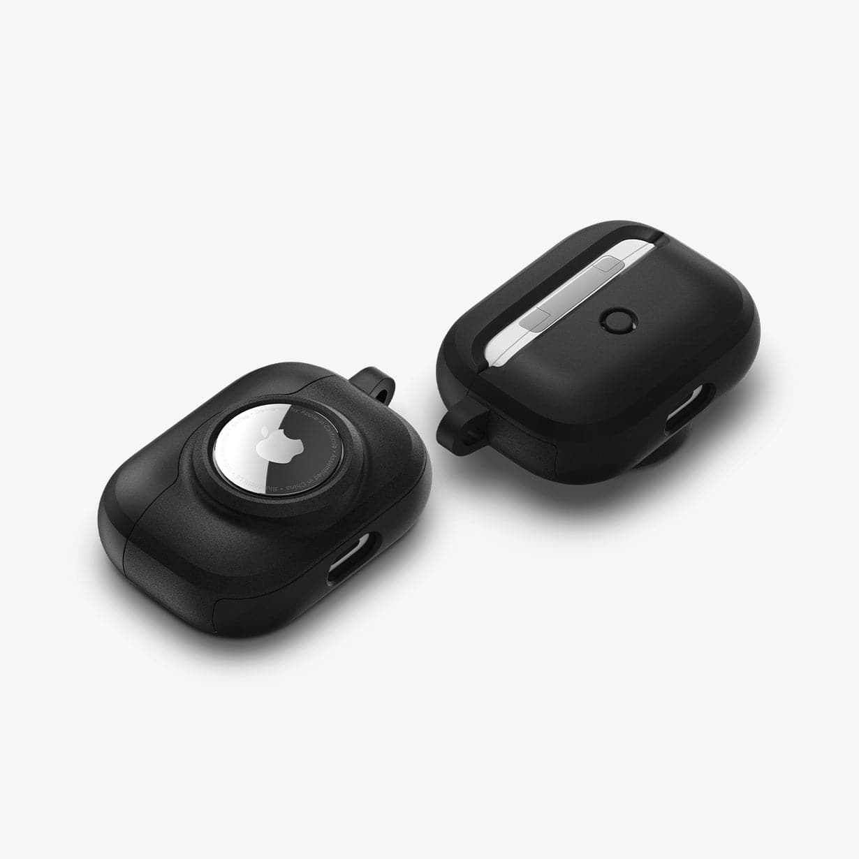 ACS03167 - Apple AirPods Pro Case Tag Armor Duo in black showing the front, back and bottom