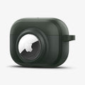 ACS04391 - Apple AirPods Pro Case Tag Armor Duo in military green showing the front, side and AirTag in slot