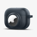 ACS04390 - Apple AirPods Pro Case Tag Armor Duo in metal slate showing the front, side and AirTag in slot