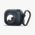 ACS04390 - Apple AirPods Pro Case Tag Armor Duo in metal slate showing the front, side, AirTag in slot and carabiner