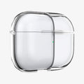 ASD00541 - Apple AirPods Pro Case Ultra Hybrid in crystal clear showing the front with case cut half open