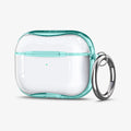 ASD01290 - Apple AirPods Pro Case Ultra Hybrid in green crystal showing the front, side and carabiner