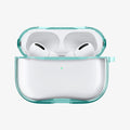 ASD01290 - Apple AirPods Pro Case Ultra Hybrid in green crystal showing the front with top open and AirPods inside
