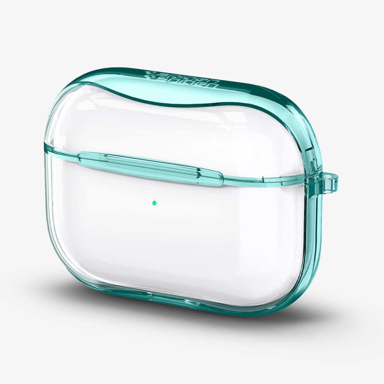 ASD01290 - Apple AirPods Pro Case Ultra Hybrid in green crystal showing the front and side