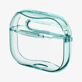 ASD01290 - Apple AirPods Pro Case Ultra Hybrid in green crystal showing the front and side with no AirPods inside