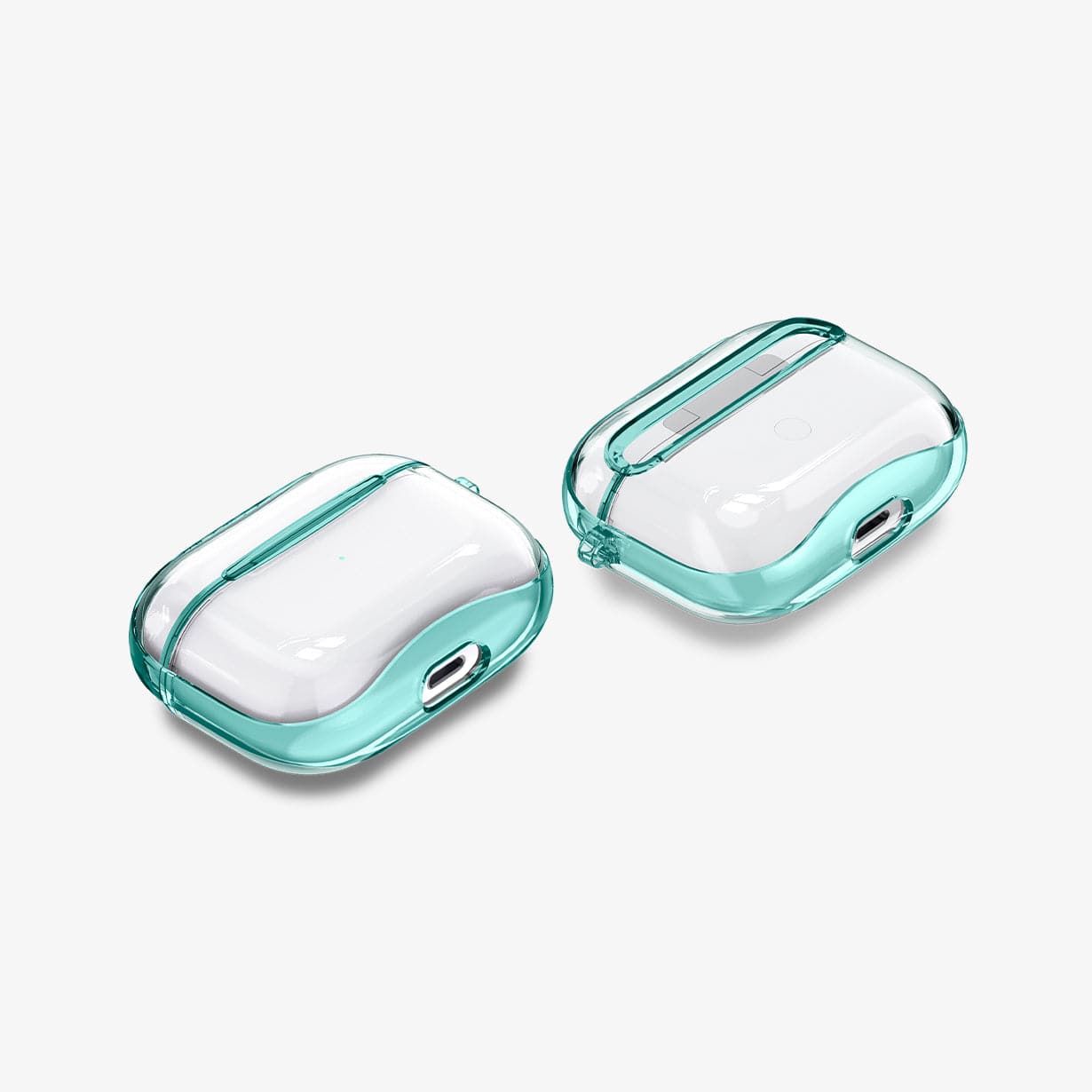 ASD01290 - Apple AirPods Pro Case Ultra Hybrid in green crystal showing the front, back and sides
