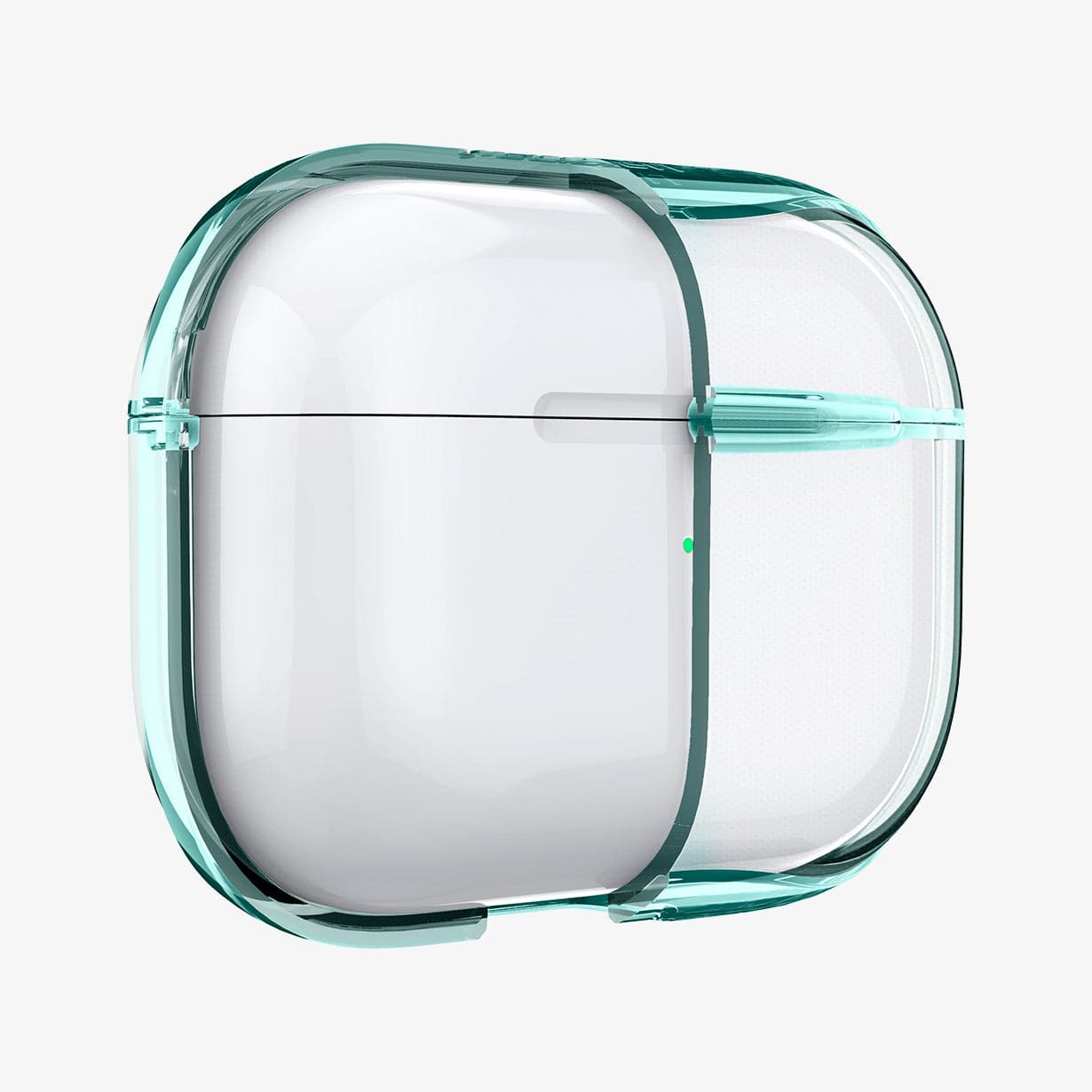 ASD01290 - Apple AirPods Pro Case Ultra Hybrid in green crystal showing the front with case cut half open