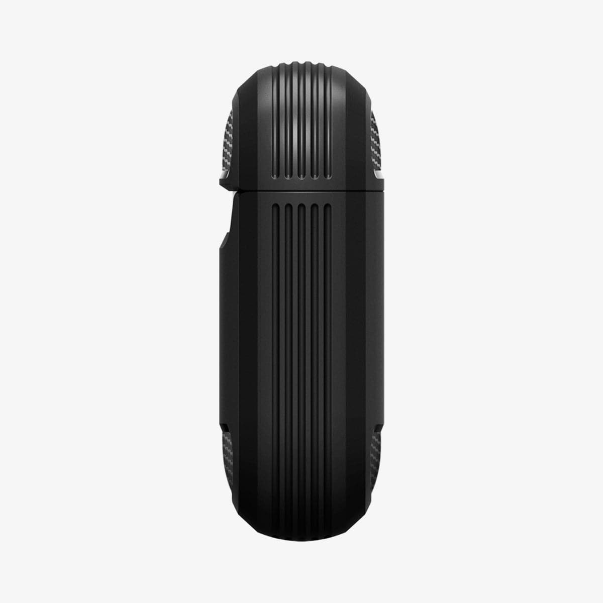 ASD01117 - Apple AirPods 1 / 2 Case Rugged Armor in matte black showing the side